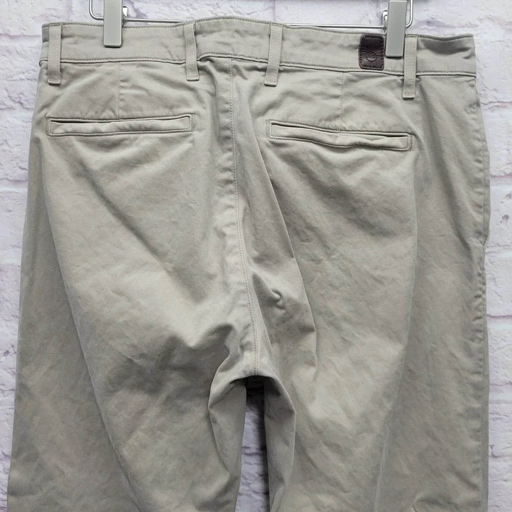 Adriano Goldschmied Tan Khaki Pants Mens 32x31 Flat Front Business Casual Preppy